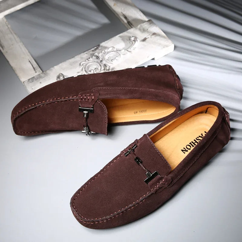 New Men Casual Shoes Fashion Suede Soft Men Loafers