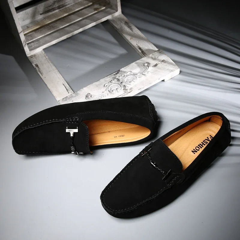 New Men Casual Shoes Fashion Suede Soft Men Loafers