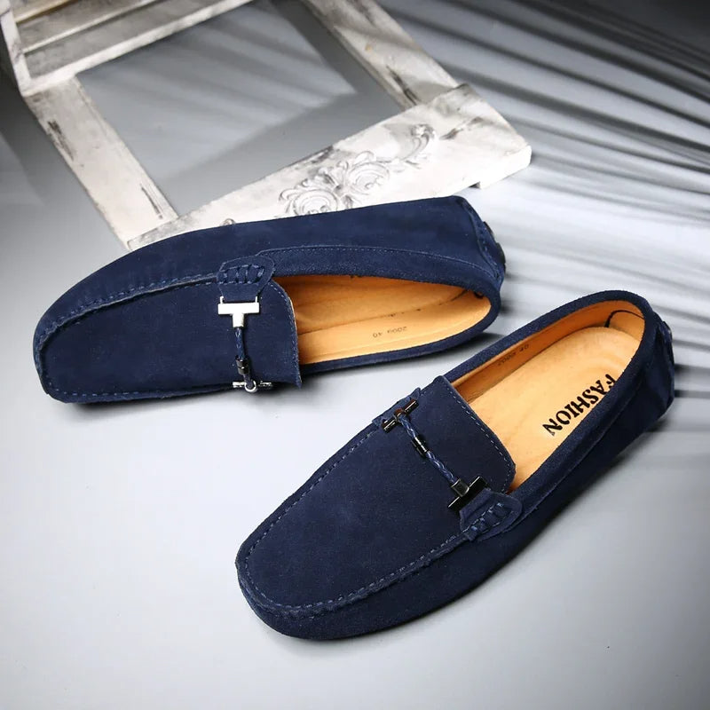 New Men Casual Shoes Fashion Suede Soft Men Loafers