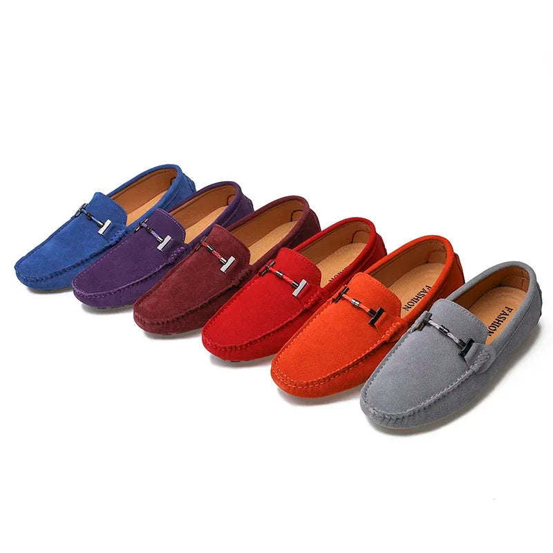 New Men Casual Shoes Fashion Suede Soft Men Loafers